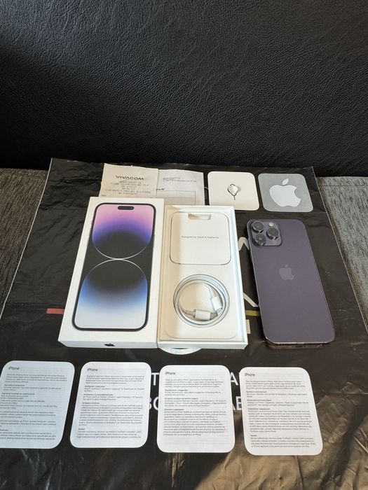 256GB iPhone 14 PRO Max Гаранция Vivacom 2025 г. Purple