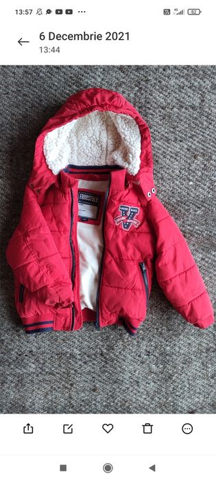 Geaca copii, groasa de iarna, calduroasa, 2-3 ani