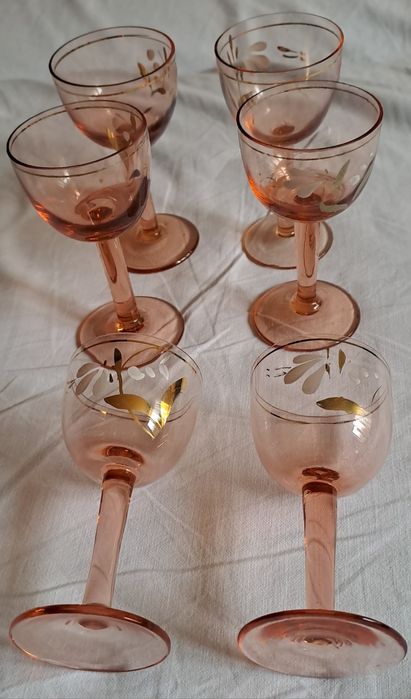 6 pahare model floral vintage