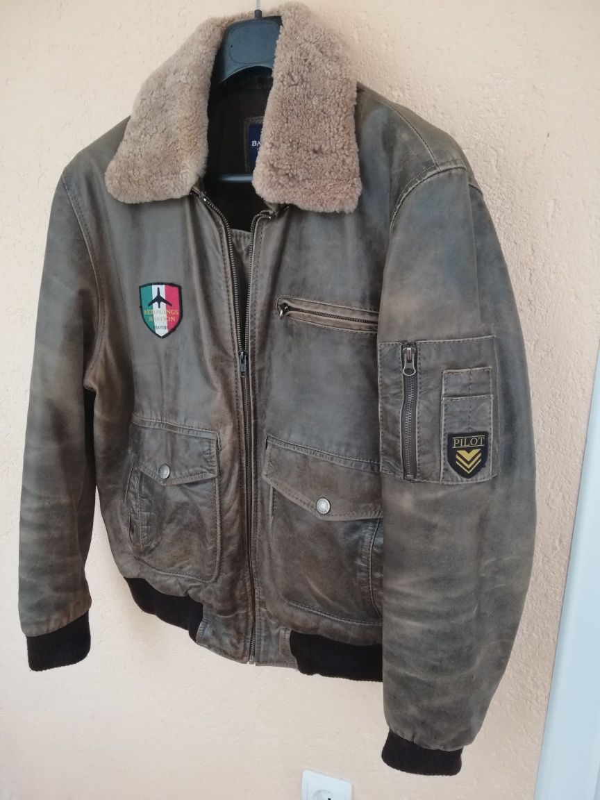 Geaca piele bărbati Basefield M Aviator