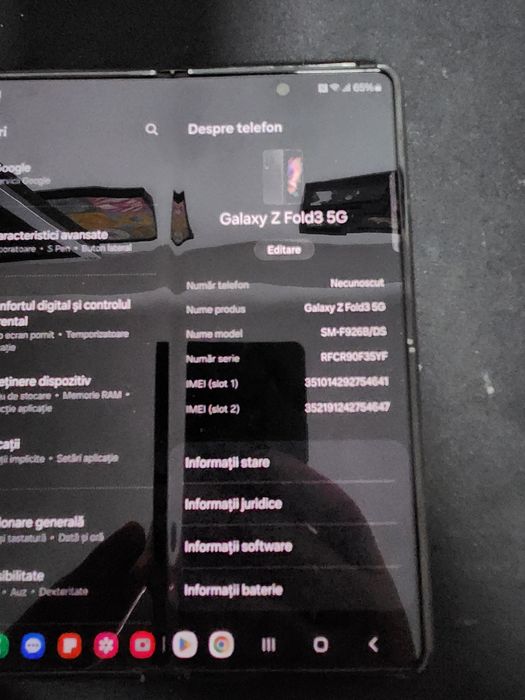 Samsung fold 3 NOU 512gb nefolosit.