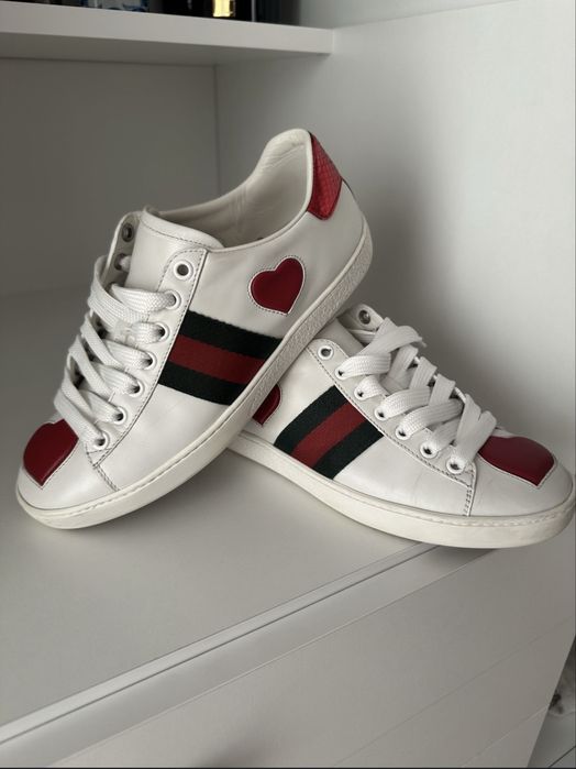 Adidasi GUCCI Ace heart originali