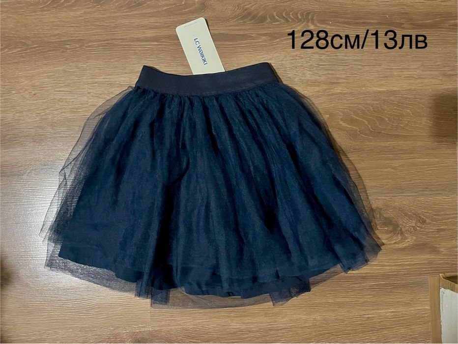 Нови яке, панталони,  поли, блузи, клинове, дънки за момиче 122,128см