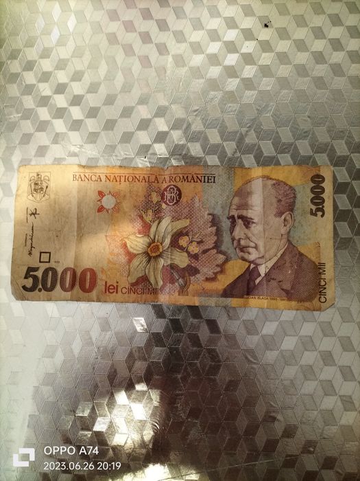 Se vinde bancnotă 5000 de lei 1998