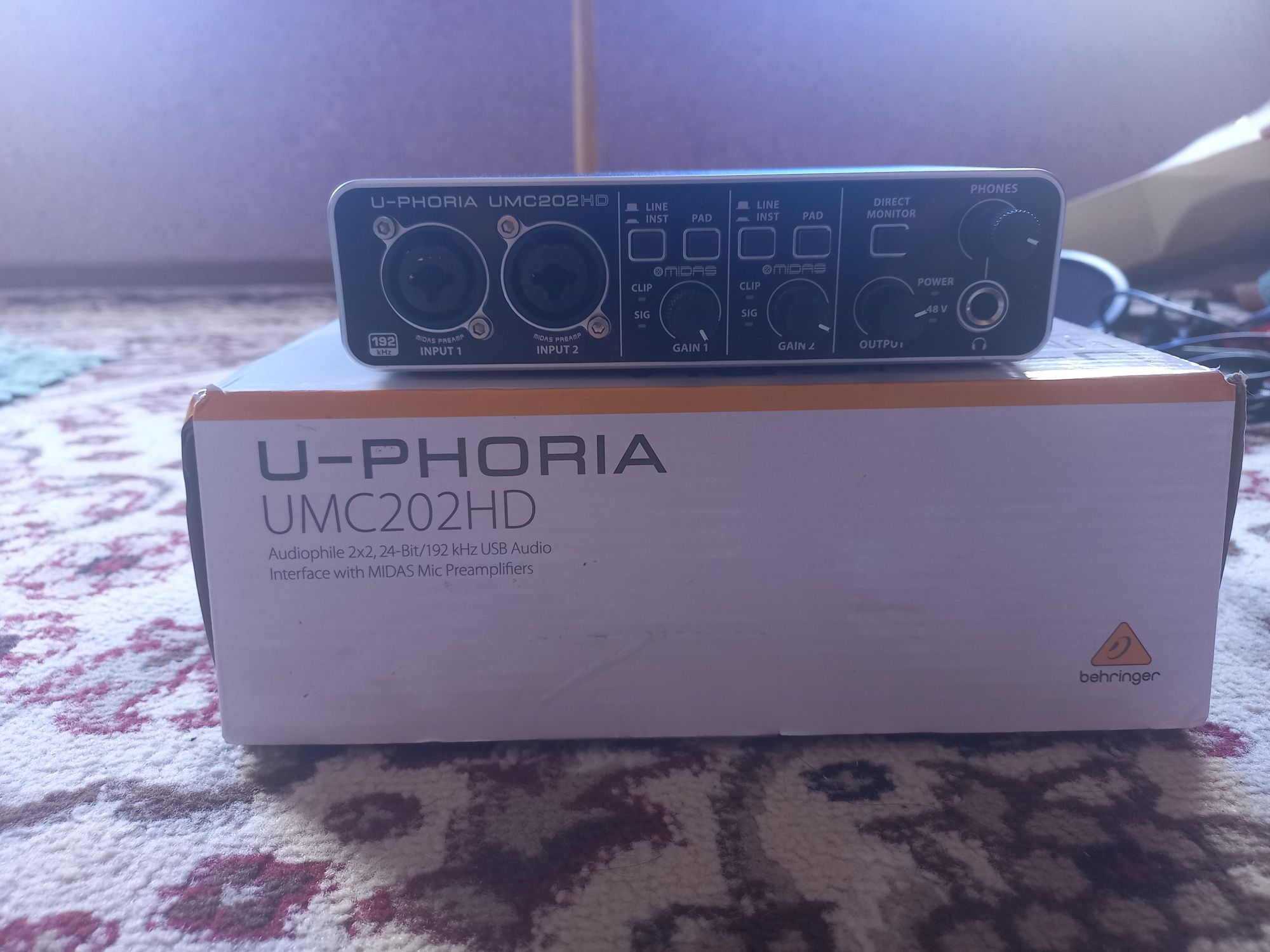 Sotiladi: Behringer U-PHORIA UMC202HD Audio Interface
