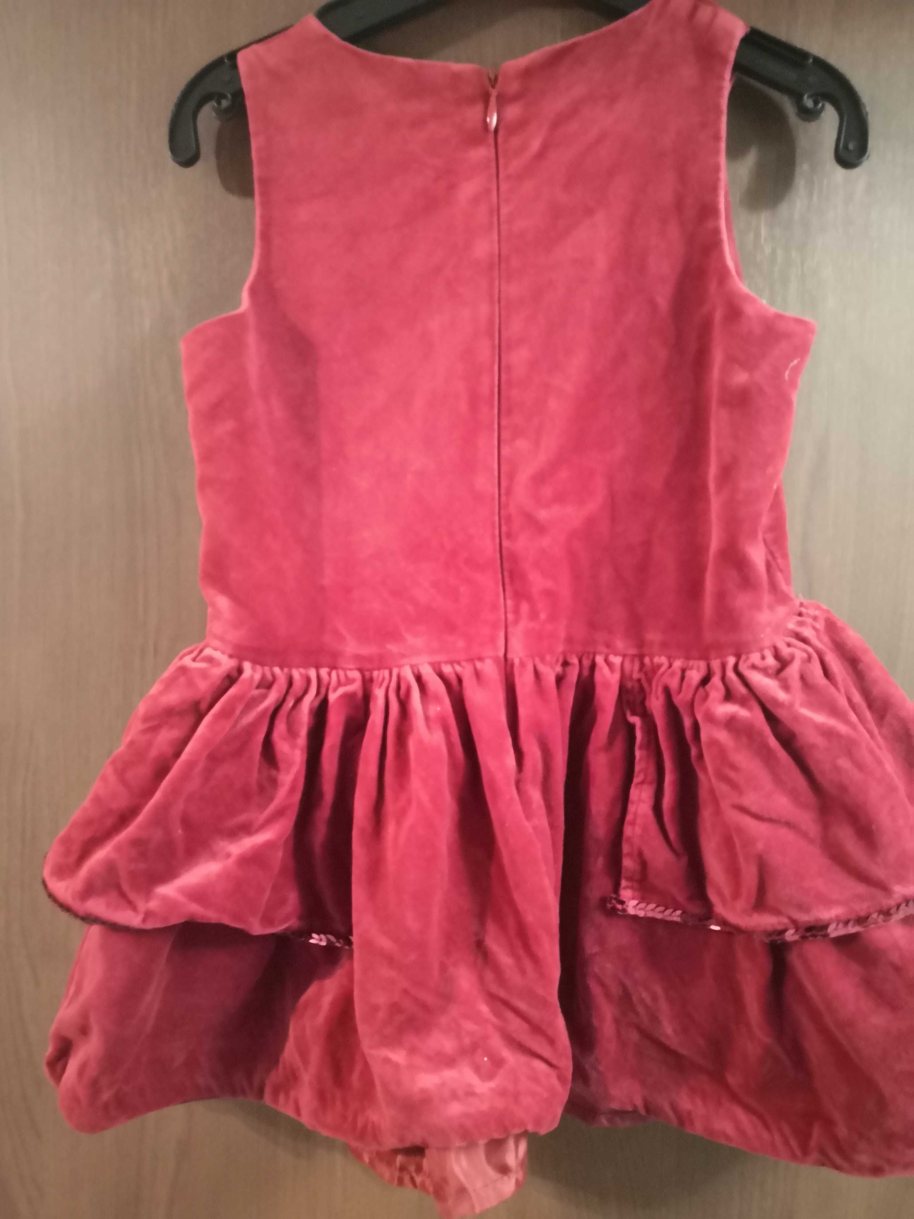 Рокля - официална червена детска рокля за 2-3 годишно момиче