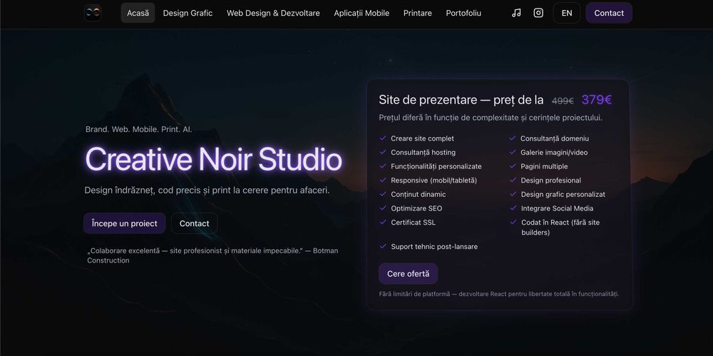 Servicii creare Website/Google ADS/Social Media/Personalizare textile