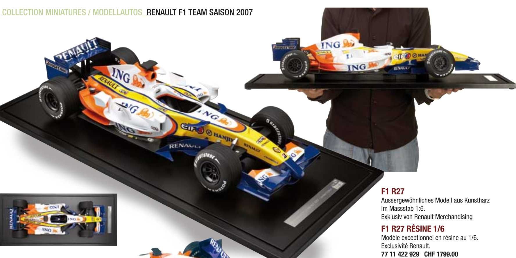 OCAZIE UNICA Macheta F1 R27 1:6 Renault Sport