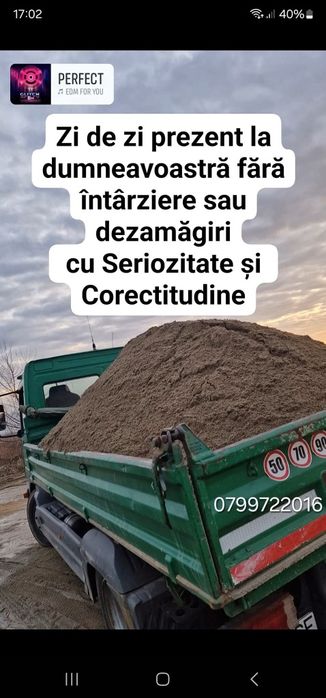 Aduc la comanda nisip sort balast etc