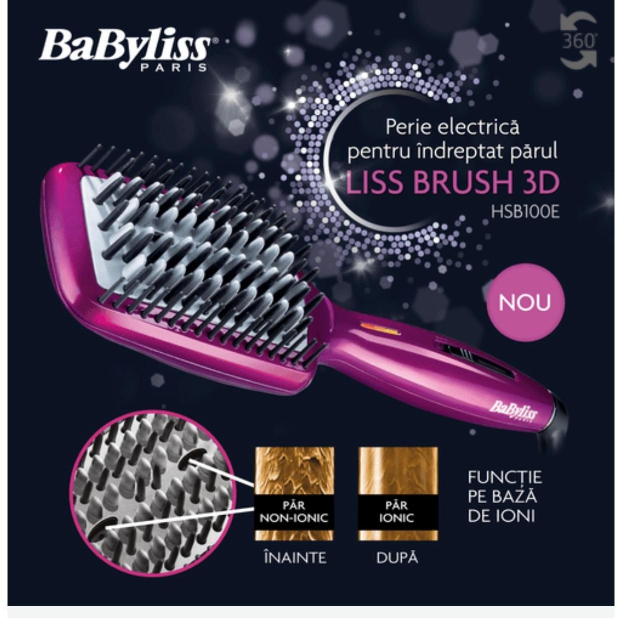 Perie electrica de îndreptat parul Liss Brush