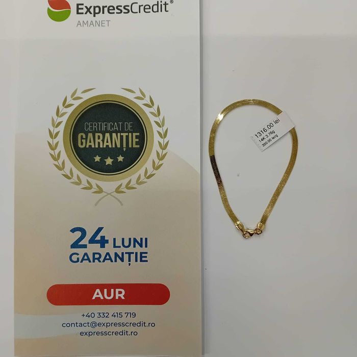 Bratara aur 14k 3.76g (ag49 Esplanada b.4962) * 2 ani garantie