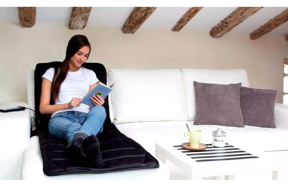 Вибриращ и загряващ масажен матрак Jocca, Commodore, Черен