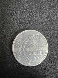 Moneda 500 lei Eclipsa Totala de Soare 1999 de colecție