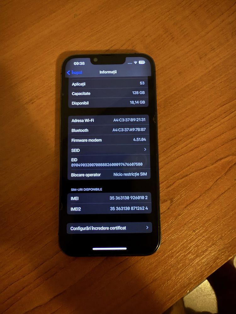iPhone 13 Pro ,128 gb Graphite
