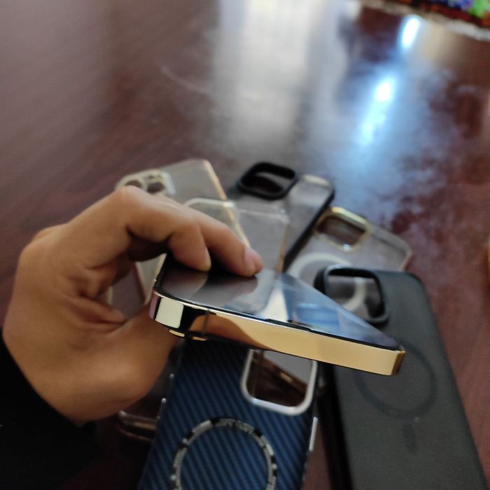 iphone 13 pro max gold ideal holatda