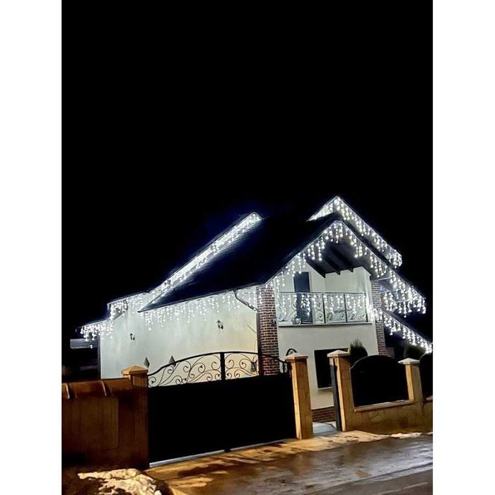 Instalatie perdea turturi FLASH fir gros LED foarte mare 23.5 13.5 8m