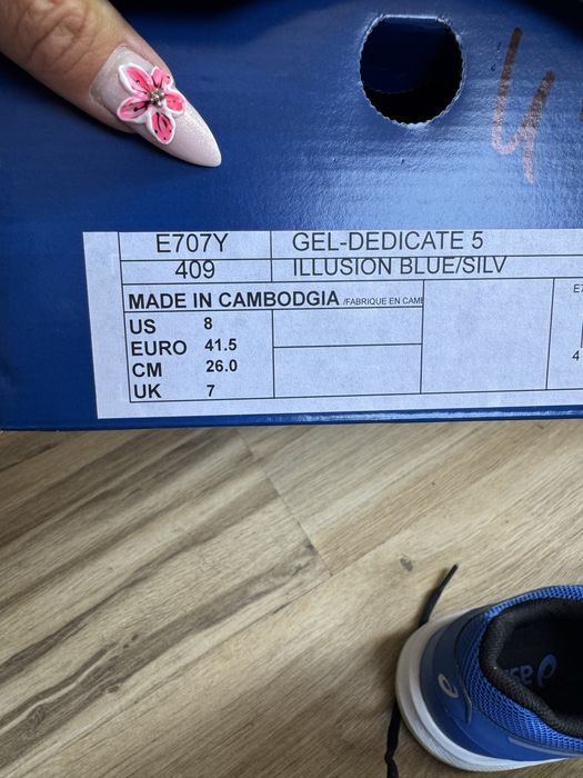 Оригинални нови маратонки Asics Gel Dedicate 5! 41,5 н