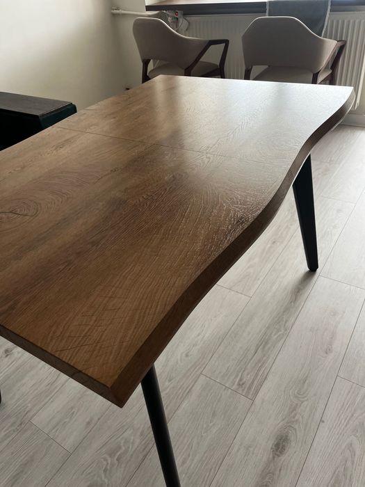 Masa extensibilă solidă, stejar natural, 120/180x80 cm