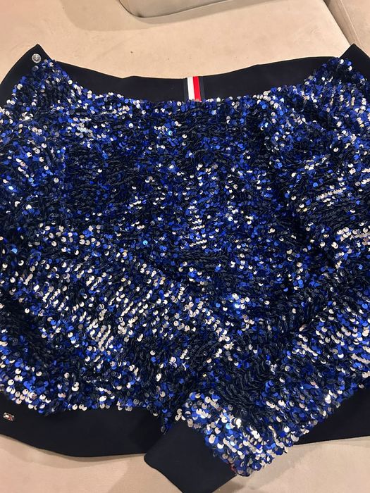 Jeaca cu paiete albastru argintiu copui