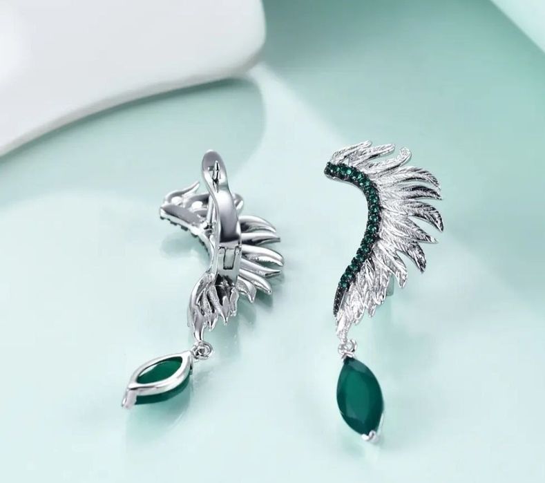 Натуральный агат серебро серьги Серьги интересные 
Серебро 925 родиров