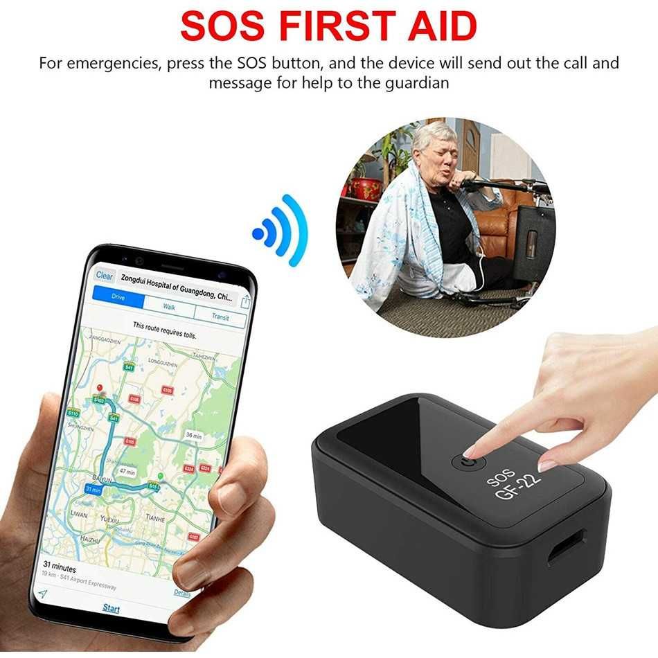 Авто мини GPS тракер GF-22, GPS, GSM, LBS и WIFI