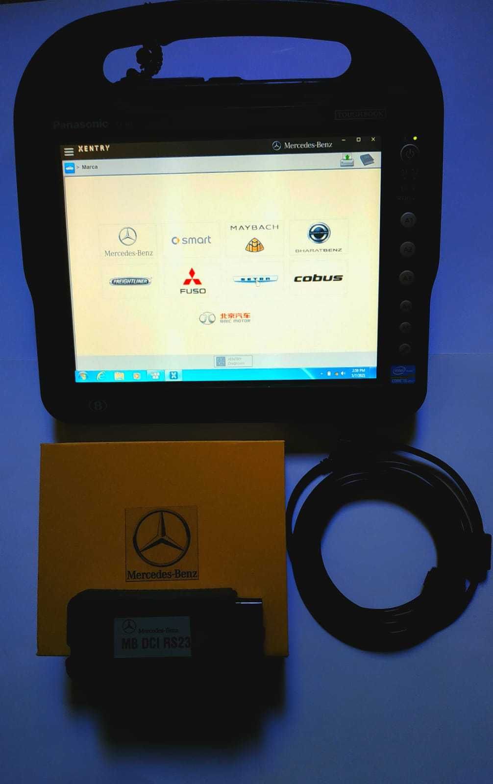 Tester auto Mercedes Mb Star Dci Xentry 2022 + Panasonic CF-H2 Tableta