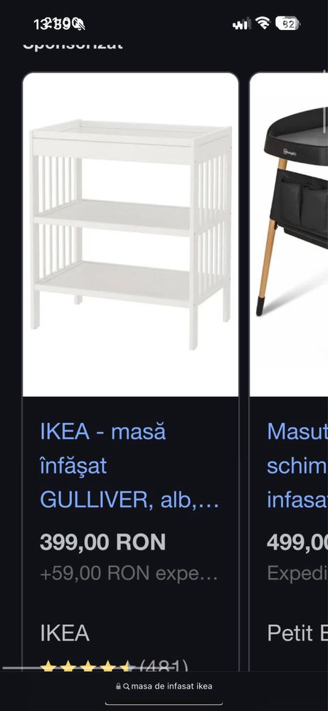 Masă înfăşat, alb