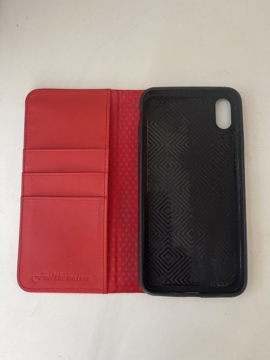 Husa rosie piele iPhone XS Max