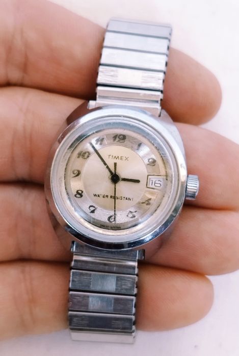Ceas de dama mecanic Timex vintage foarte rar, cu dată.