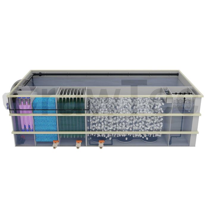 Sistem modular de recirculare a apei de 9 m³ pentru creșterea peștilor