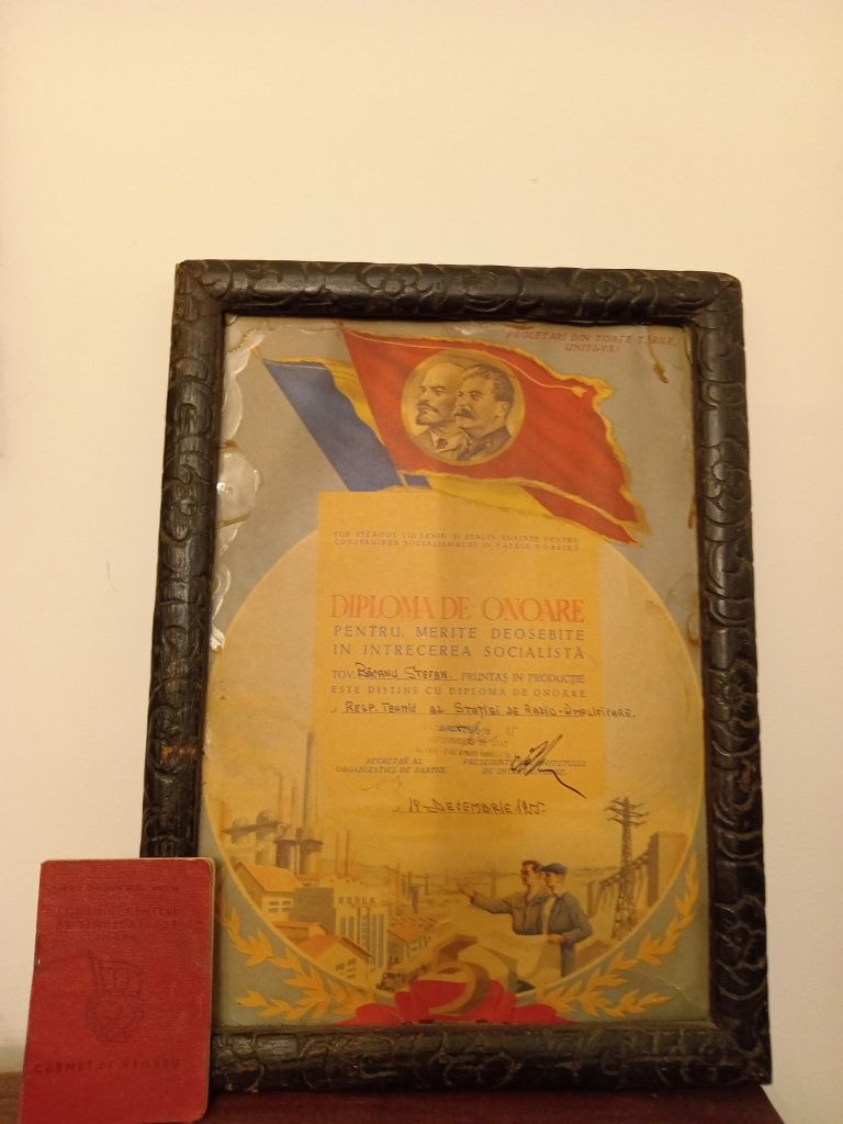 Unicat, Diploma de onoare pt merite deosebite
