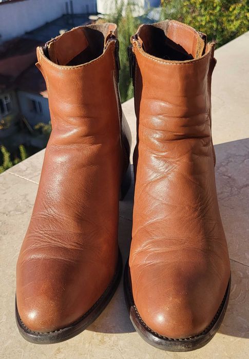 Ghete-dama/ botine, piele naturala, mar. 40