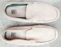 Pantofi de vara Big Valley marinea 43, loafers crem din piele intoarsa