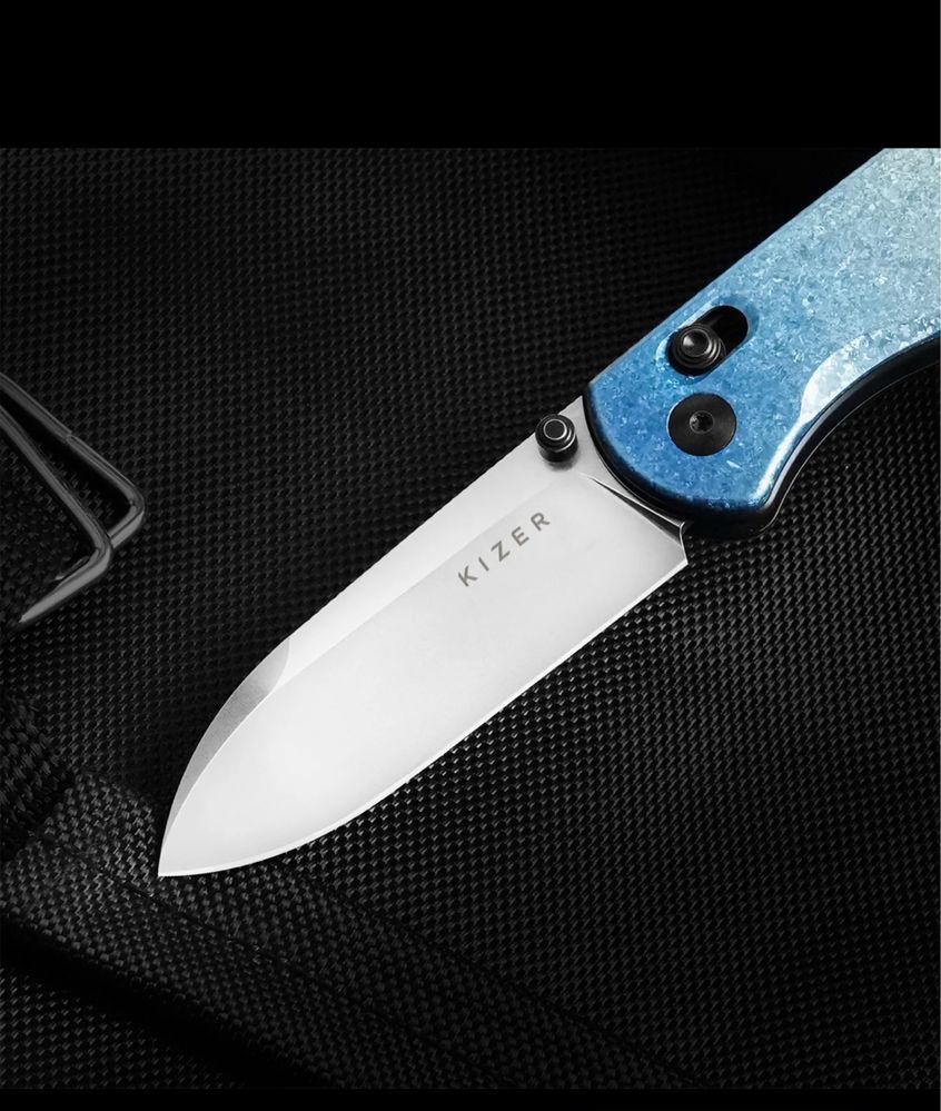 Нож Kizer Drop Bear | LC200N | Titanium Snowflake
