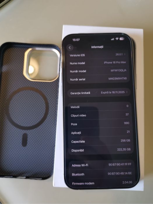 Iphone 16 Pro Max,Schimb.100%battery