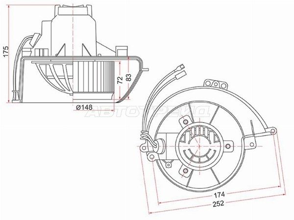 Мотор отопителя салона Opel Astra