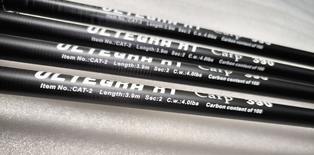 SET 4 Lansete ULTEGRA XT CARP 3.90m,2 tronsoane + 4 Mulinete GH 10000