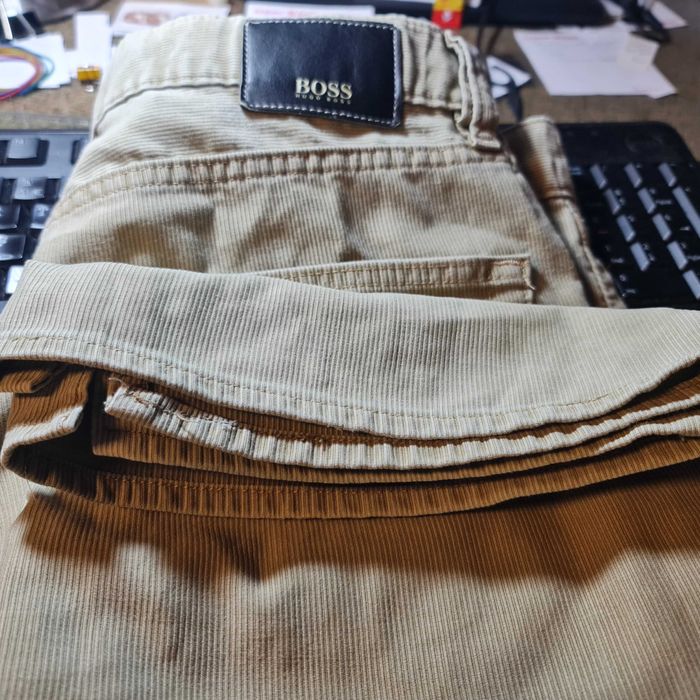 Pantaloni jeans BOSS de la Hugo Boss kaki reiat blugi mărimea 33/32