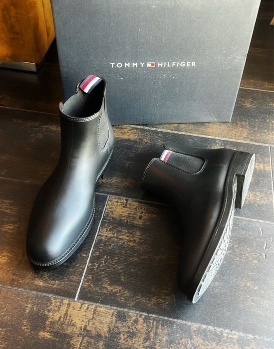 Botine Ghete Chelsea Impermeabile Tommy Hilfiger Negre / size 41