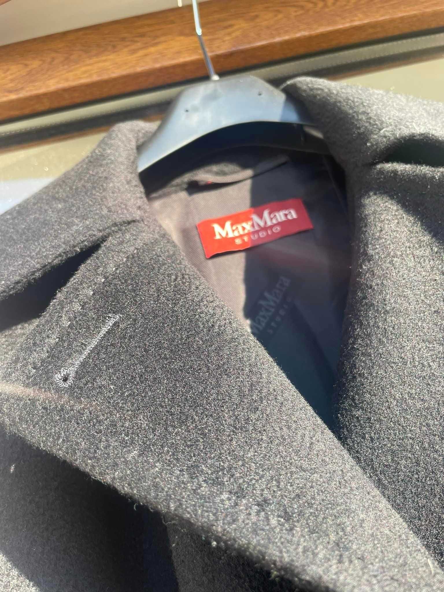 Palton negru in lana, Max Mara Studio