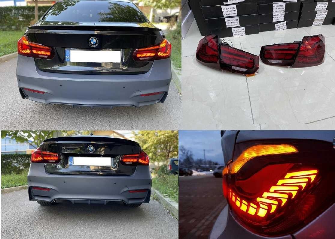 Stopuri OLED BMW Seria 3 F30 (2011-2019) F35 F80 Rosu M4 Design