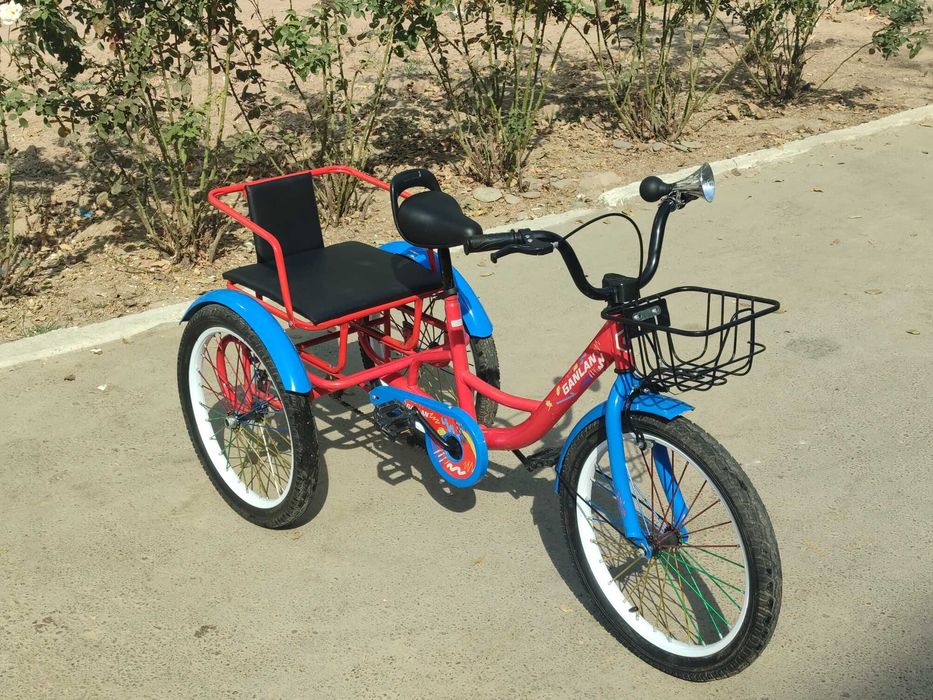 3 g'ildirakli orqa o'rindiqli velosiped (2 o'rindiqli)
