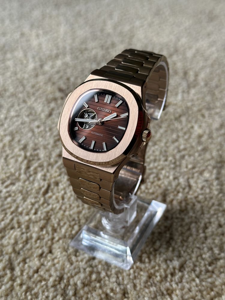 Ceas Seiko Nautilus Open-Heart Rose Gold + Aquanaut Rose Gold