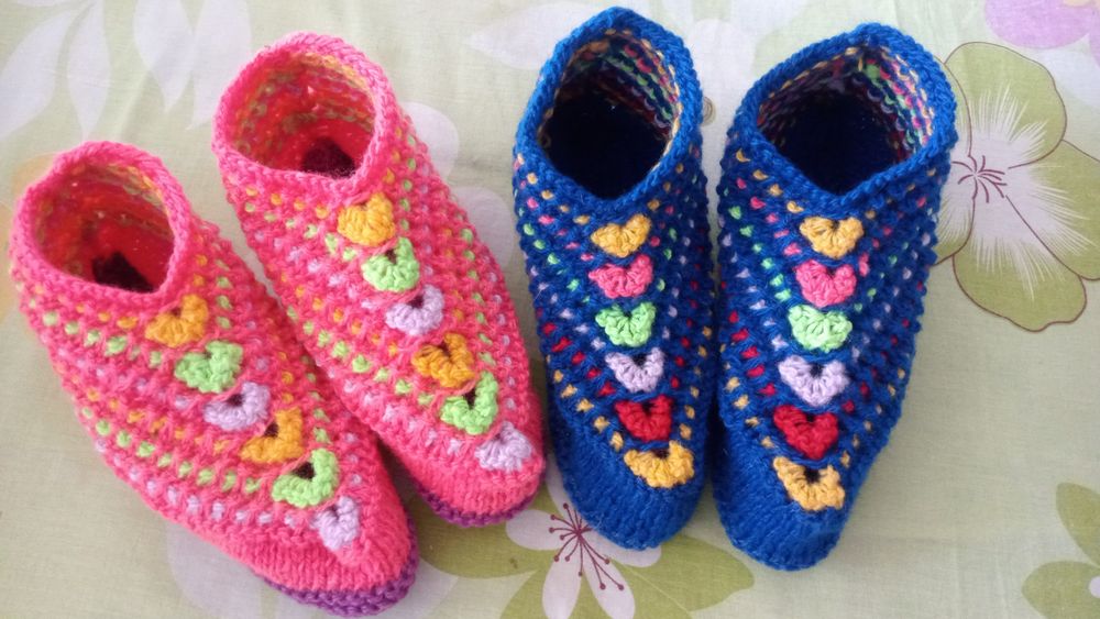 Вязанные женские следки