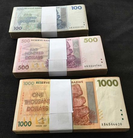Zimbabwe 100X100 100x500 100x1000 dollars