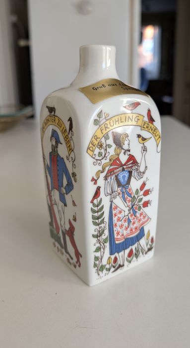 Decantor portelan Bavaria, decor patru anotimpuri