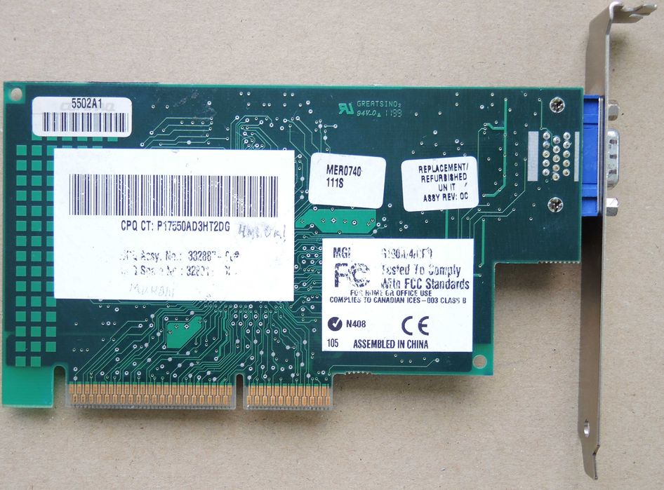 Matrox MGA-G100 G100A/4/CPQ 4Mb AGP Testat