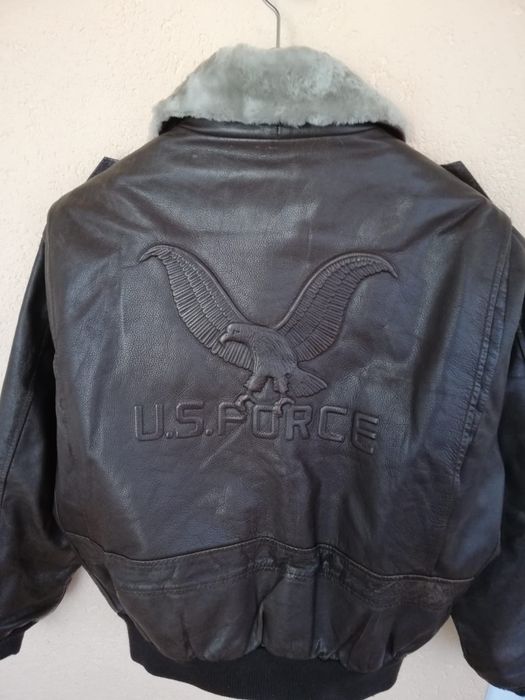 Geaca piele bărbați Skott blana Aviator L