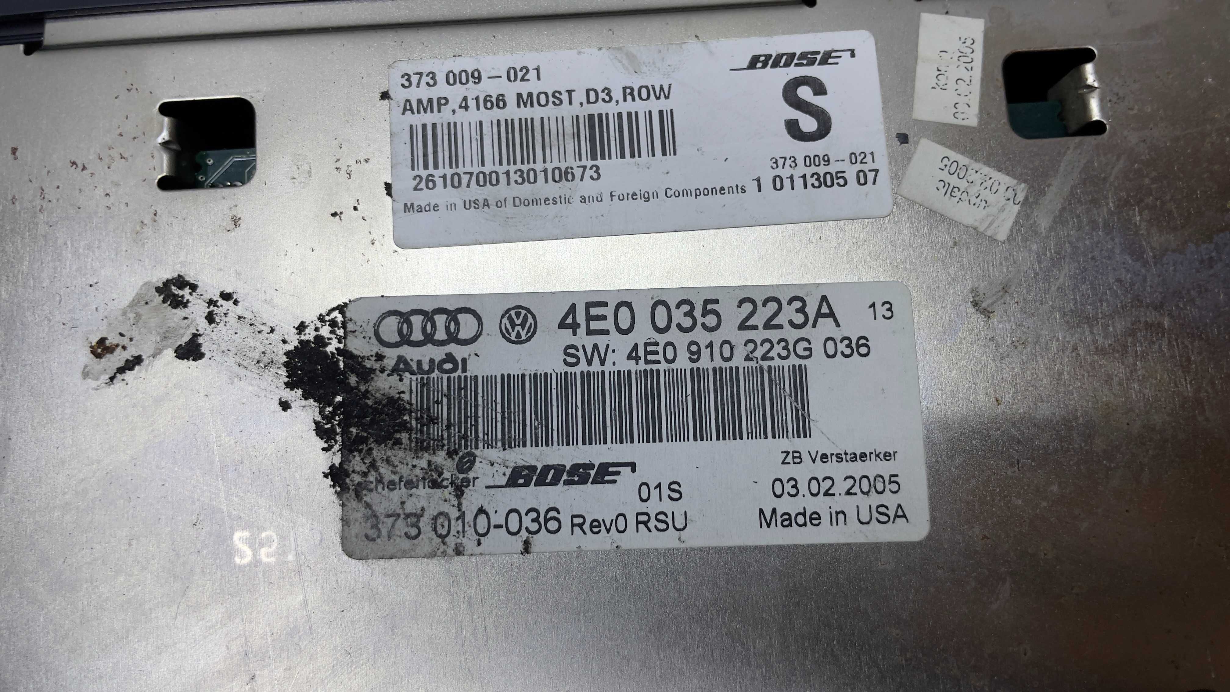 Усилвател BOSE AUDI A8 4E0035223A