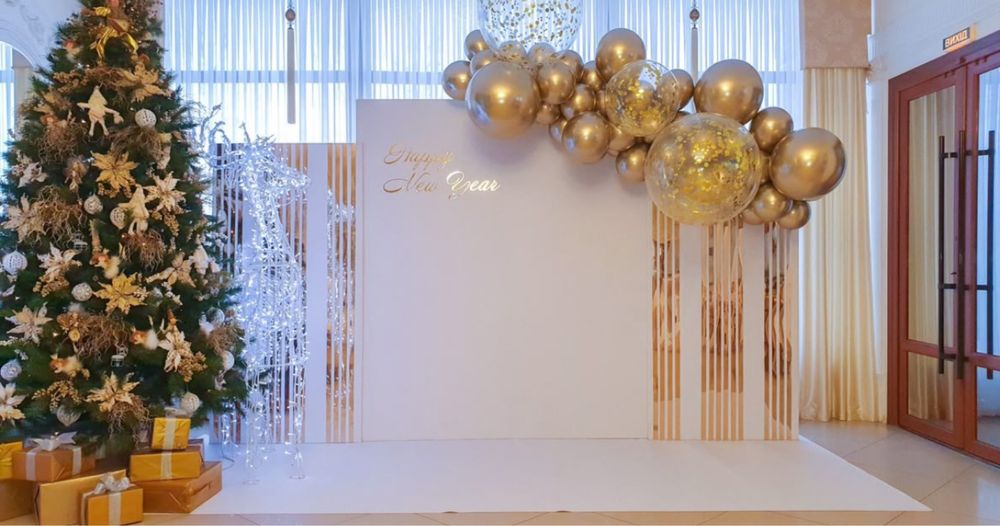 Фотозона баннер оформление новогоднее оформление елки оформление елок